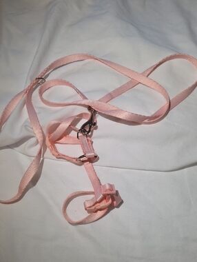 Bond & Co Pink Kitten Harness and Lead Set with Clip Neck 8-12 Inches